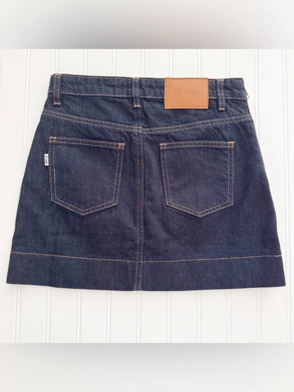 Princess Polly Hughes Dark Washed Denim Mini Skirt - Size 0